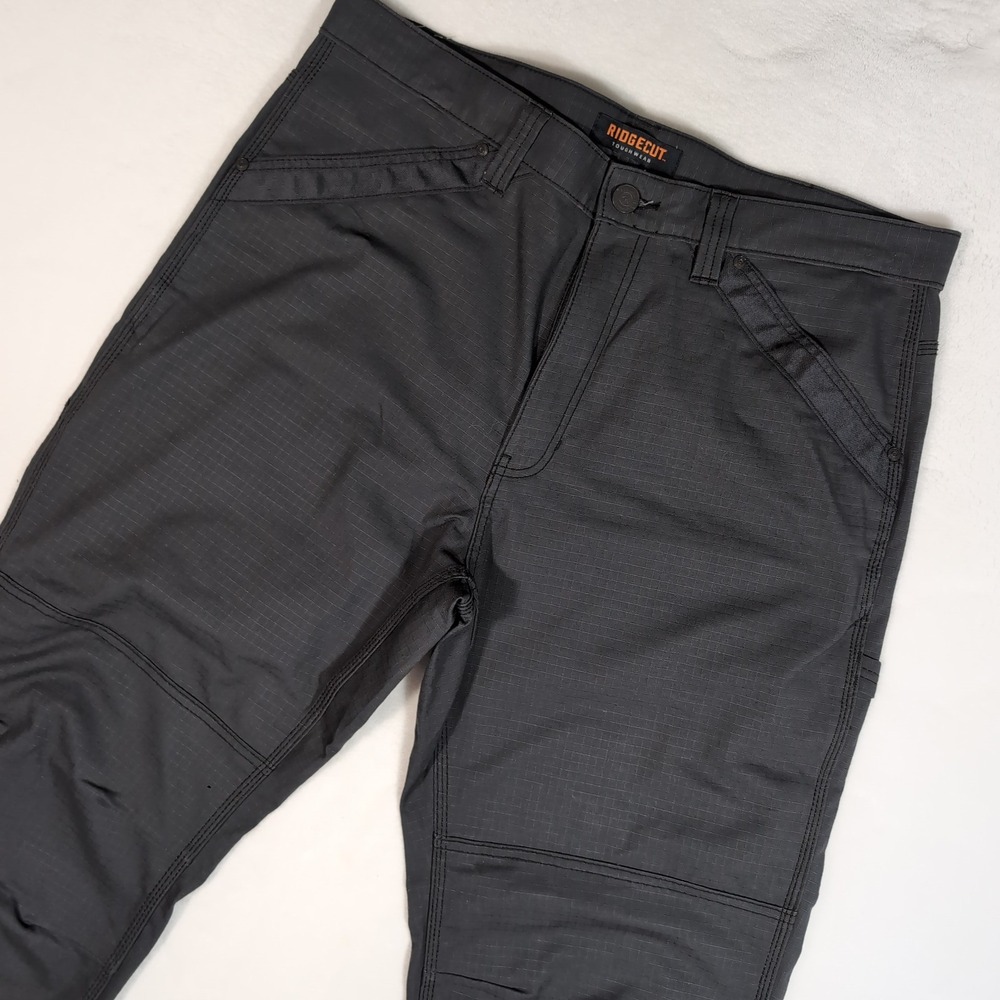 Ridgecut Toughwear Work Pants Mens 38x30 Gray Ripstop Articulated Knee RC11011